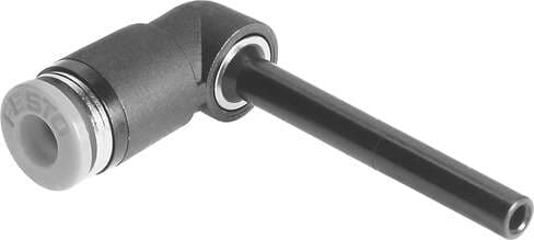 Festo 190629 push-in L-connector QSL-1/4H-3/16-U with push-in sleeve. Size: Standard, Nominal size: 2,4 mm, Assembly position: Any, Container size: 1, Design structure: Push/pull principle Festo 190629 push-in L-connector QSL-1/4H-3/16-U with push-in sleeve. Size: Standard, Nominal size: 2,4 mm, Assembly position: Any, Container size: 1, Design structure: Push/pull principle
