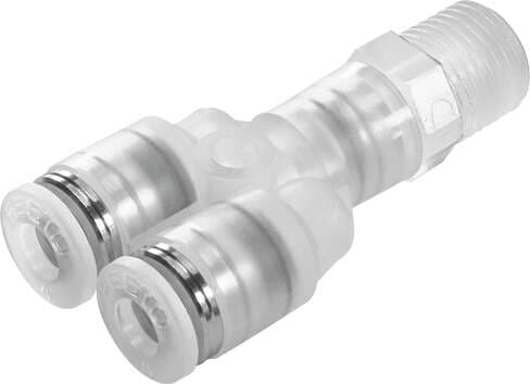 Festo 133081 push-in Y-fitting NPQP-Y-R18-Q4-FD-P10 Size: Standard, Nominal size: 2 mm, Container size: 10, Design structure: Push/pull principle, Temperature dependent operating pressure: -0,95 - 10 bar Festo 133081 push-in Y-fitting NPQP-Y-R18-Q4-FD-P10 Size: Standard, Nominal size: 2 mm, Container size: 10, Design structure: Push/pull principle, Temperature dependent operating pressure: -0,95 - 10 bar