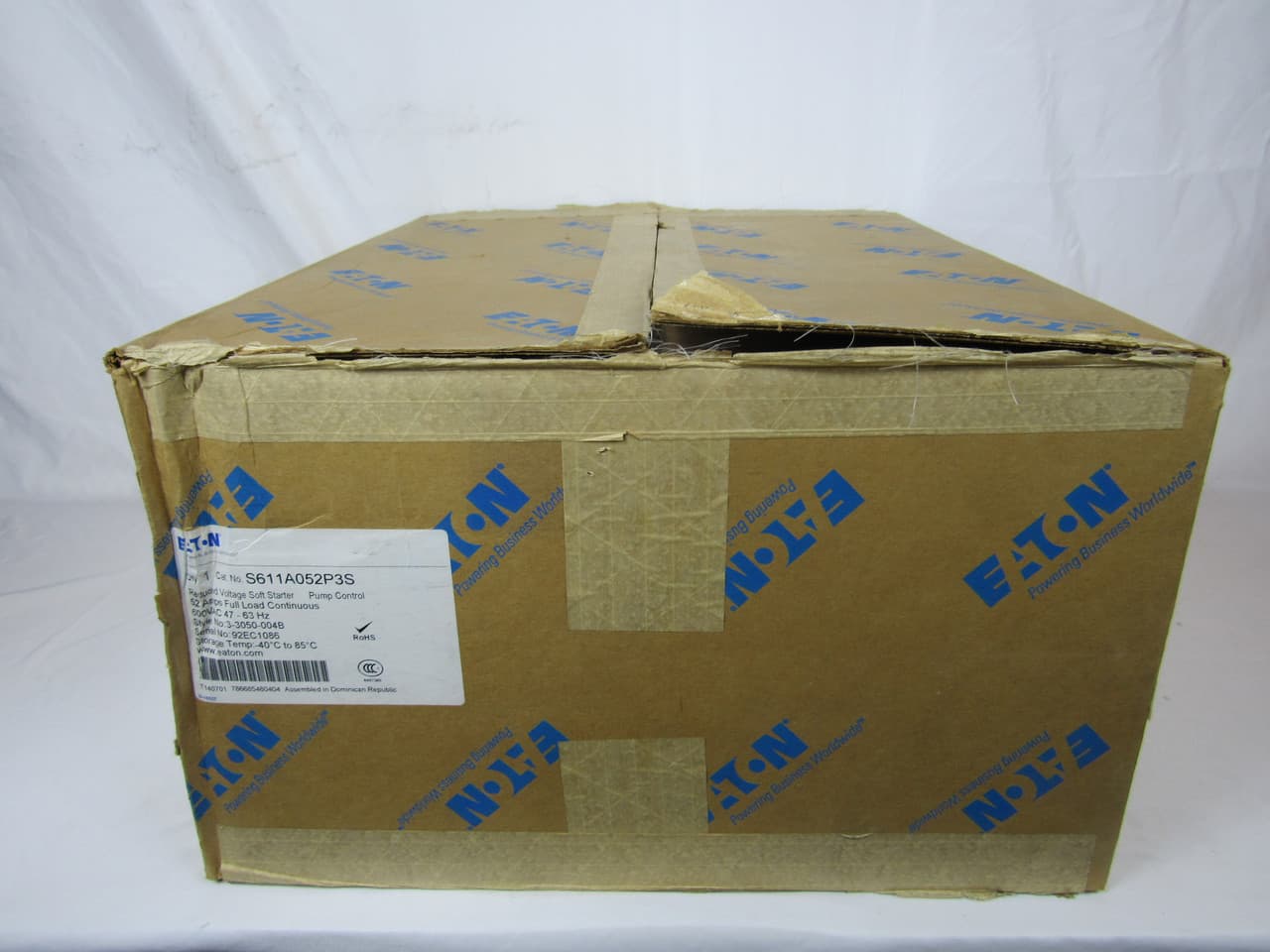 Eaton S611A052P3S S611A052P3S Eaton - Reduced Voltage Motor Starters-S611 Soft Starter, Pump, Rating: 15 hp at 208V, 15 hp at 240V, 40 hp at 480V, 50 hp at 600V, 52A, Three-phase, A-frame Eaton S611A052P3S S611A052P3S Eaton - Reduced Voltage Motor Starters-S611 Soft Starter, Pump, Rating: 15 hp at 208V, 15 hp at 240V, 40 hp at 480V, 50 hp at 600V, 52A, Three-phase, A-frame