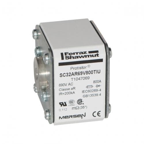 Mersen T1047069 Size 32 type TTI without indicator aR 800 A 690VAC Mersen T1047069 Size 32 type TTI without indicator aR 800 A 690VAC