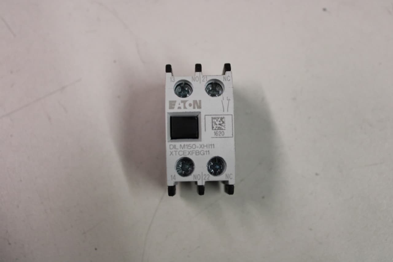 Eaton XTCEXFBG11 XTCEXFBG11 Eaton - Eaton Contactor accessory - auxiliary contact, Two-pole, Screw terminals, D-G Frame size, 1NO-1NC contact configuration, 16A conventional thermal rating, Front mounting Eaton XTCEXFBG11 XTCEXFBG11 Eaton - Eaton Contactor accessory - auxiliary contact, Two-pole, Screw terminals, D-G Frame size, 1NO-1NC contact configuration, 16A conventional thermal rating, Front mounting