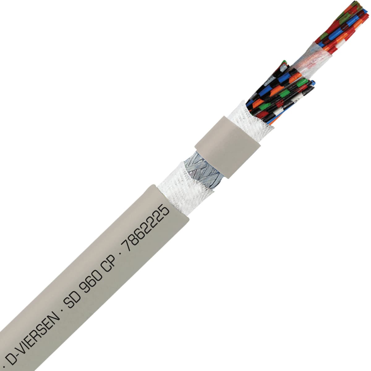 SAB 7862225 SD 960 CP - 22 AWG/25c, shielded oil resistant continuous flex PUR data cable, UL, CSA, CE, RoHS SAB 7862225 SD 960 CP - 22 AWG/25c, shielded oil resistant continuous flex PUR data cable, UL, CSA, CE, RoHS