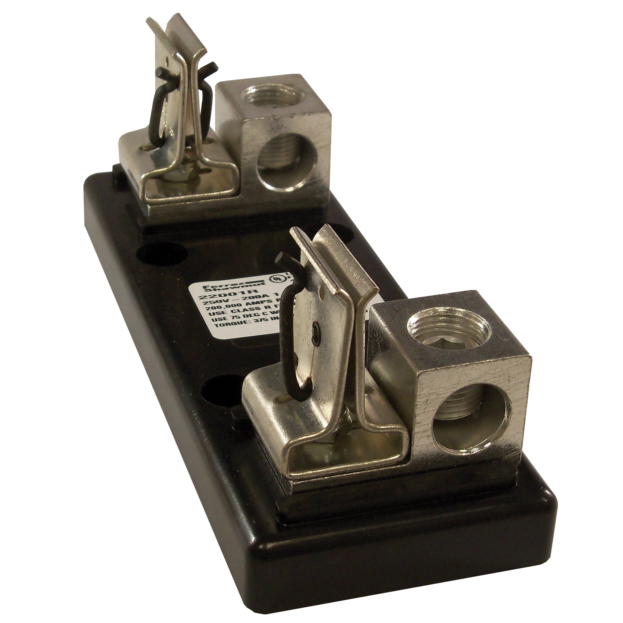 Mersen 22001R 22001R Mersen - Fuse Block 250VAC 250VDC Class R 200A 1-Pole Box Side-Clip Mersen 22001R 22001R Mersen - Fuse Block 250VAC 250VDC Class R 200A 1-Pole Box Side-Clip