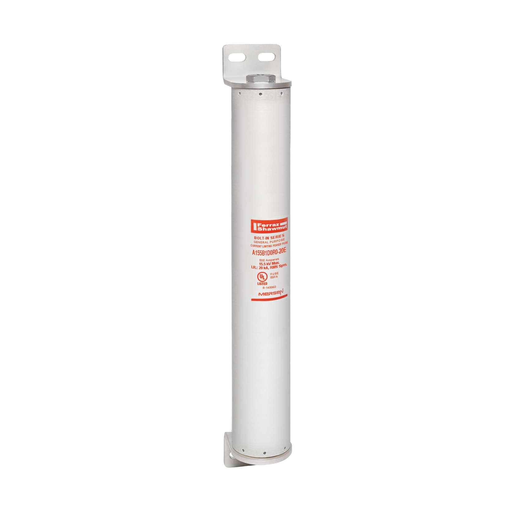 Mersen A155B1D0R0-20E A155B1D0R0-20E Mersen - Medium Voltage E-Rated Fuse 15500VAC 20A Bolt-On, Series: D0R0 Visual Indicator Amp-Trap® Mersen A155B1D0R0-20E A155B1D0R0-20E Mersen - Medium Voltage E-Rated Fuse 15500VAC 20A Bolt-On, Series: D0R0 Visual Indicator Amp-Trap®