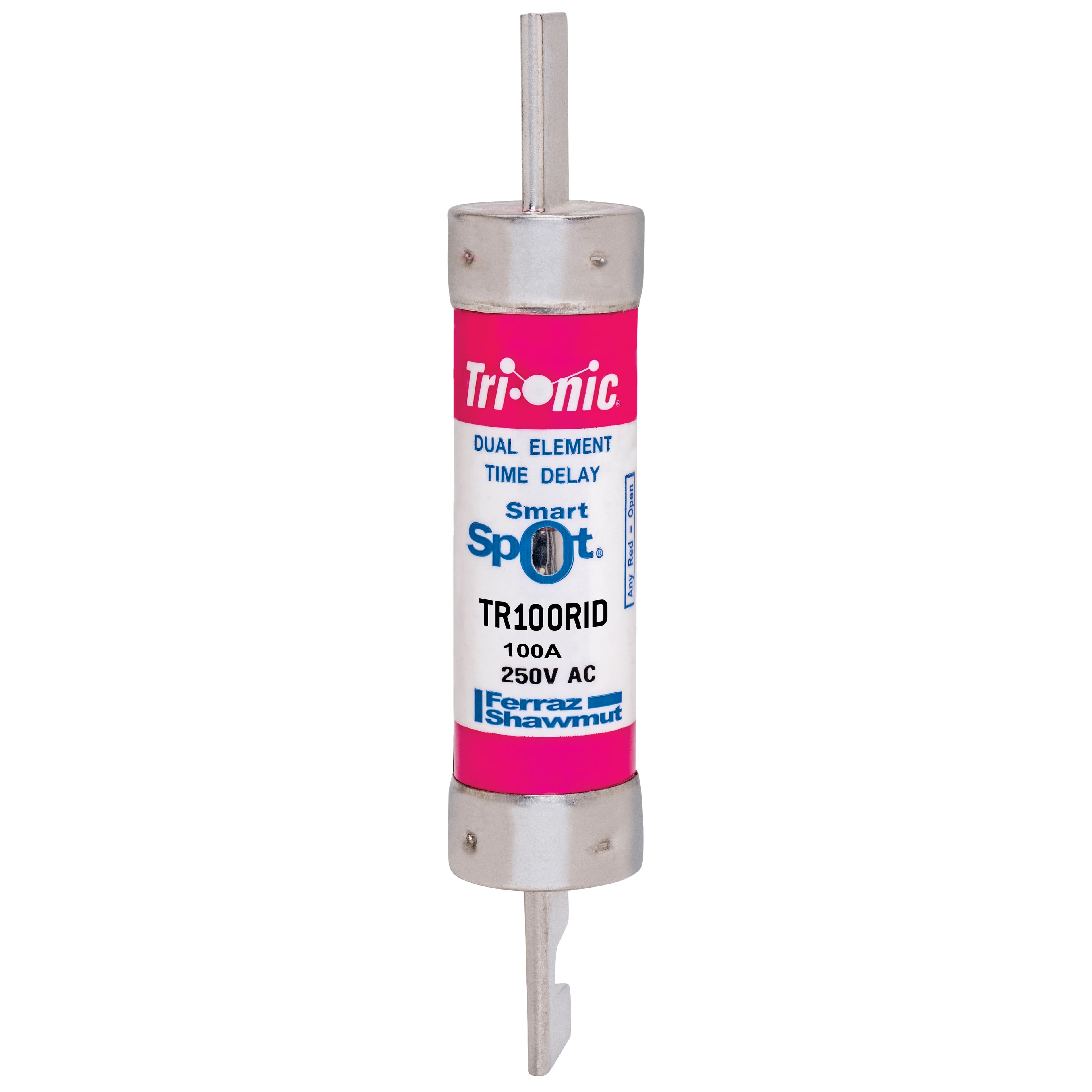 Mersen TR100RID TR100RID Mersen - Fuse TR-R - Class RK5 - Time-Delay 250VAC 250VDC 100A Blade SmartSpot® Tri-Onic® Mersen TR100RID TR100RID Mersen - Fuse TR-R - Class RK5 - Time-Delay 250VAC 250VDC 100A Blade SmartSpot® Tri-Onic®