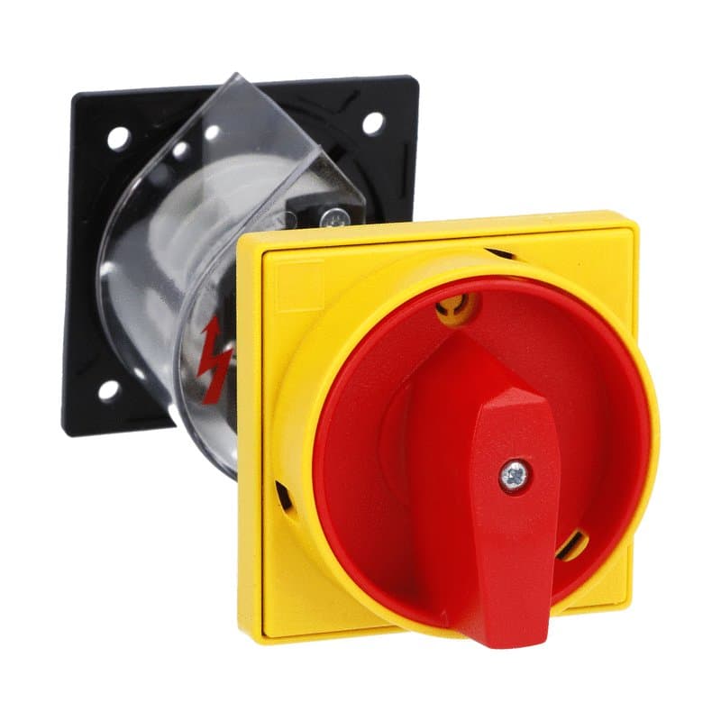 Lovato Electric 7GN2010O88 7GN2010O88 Lovato - Rotary cam switch 7GN series, ON-OFF switch 3 poles 20A, for rear mounting with red/yellow handle padlockable in 0, door coupling and protection covers, front plate 65X65mm Lovato Electric 7GN2010O88 7GN2010O88 Lovato - Rotary cam switch 7GN series, ON-OFF switch 3 poles 20A, for rear mounting with red/yellow handle padlockable in 0, door coupling and protection covers, front plate 65X65mm