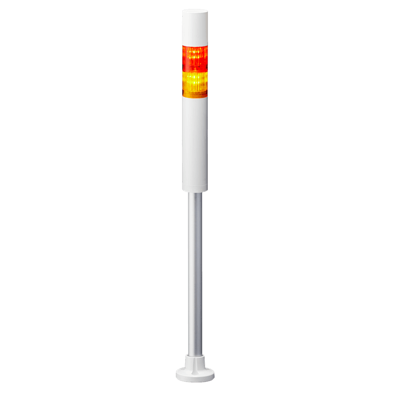 Patlite LR4-2M2PJBW-RY 40mm, 2-tier Signal Tower, 100-240V AC, Pole Mount with Circular Bracket and Cable, Flashing/Buzzer, Off-white body, Red and Amber LED Modules Patlite LR4-2M2PJBW-RY 40mm, 2-tier Signal Tower, 100-240V AC, Pole Mount with Circular Bracket and Cable, Flashing/Buzzer, Off-white body, Red and Amber LED Modules