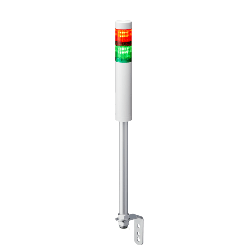 Patlite LR4-2M2LJNW-RG 40mm 2-tier Signal Tower, 100-240V AC, Pole Mount with L Bracket and Cable, Off-white body, Red and Green LED Modules Patlite LR4-2M2LJNW-RG 40mm 2-tier Signal Tower, 100-240V AC, Pole Mount with L Bracket and Cable, Off-white body, Red and Green LED Modules