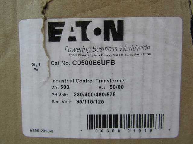 C0500E6UFB Part Image. Manufactured by Eaton.