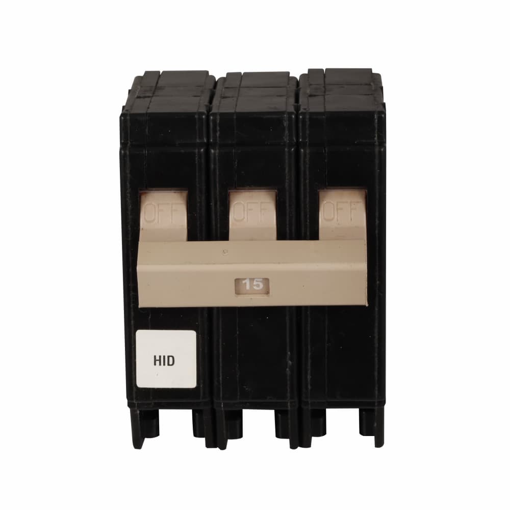 Eaton CH315HID CH315HID Eaton - Eaton CH thermal magnetic circuit breaker,Type CH 3/4-Inch high intensity discharge circuit breaker,15 A,10 kAIC,Three-pole,240V,CH,Common breaker trip,#14-8 AWG Cu/Al,CH,Type CH Loadcenters Eaton CH315HID CH315HID Eaton - Eaton CH thermal magnetic circuit breaker,Type CH 3/4-Inch high intensity discharge circuit breaker,15 A,10 kAIC,Three-pole,240V,CH,Common breaker trip,#14-8 AWG Cu/Al,CH,Type CH Loadcenters