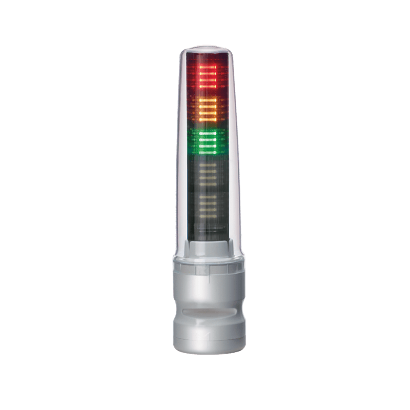 Patlite LS7-302SBWC-RYGNN-FB207 70mm, 3-tier Enclosed Signal Tower, Continuous Light, Buzzer, Direct Mount, 8pin M12 Connector, Silver body, LED colors: Red, Amber, Green Patlite LS7-302SBWC-RYGNN-FB207 70mm, 3-tier Enclosed Signal Tower, Continuous Light, Buzzer, Direct Mount, 8pin M12 Connector, Silver body, LED colors: Red, Amber, Green