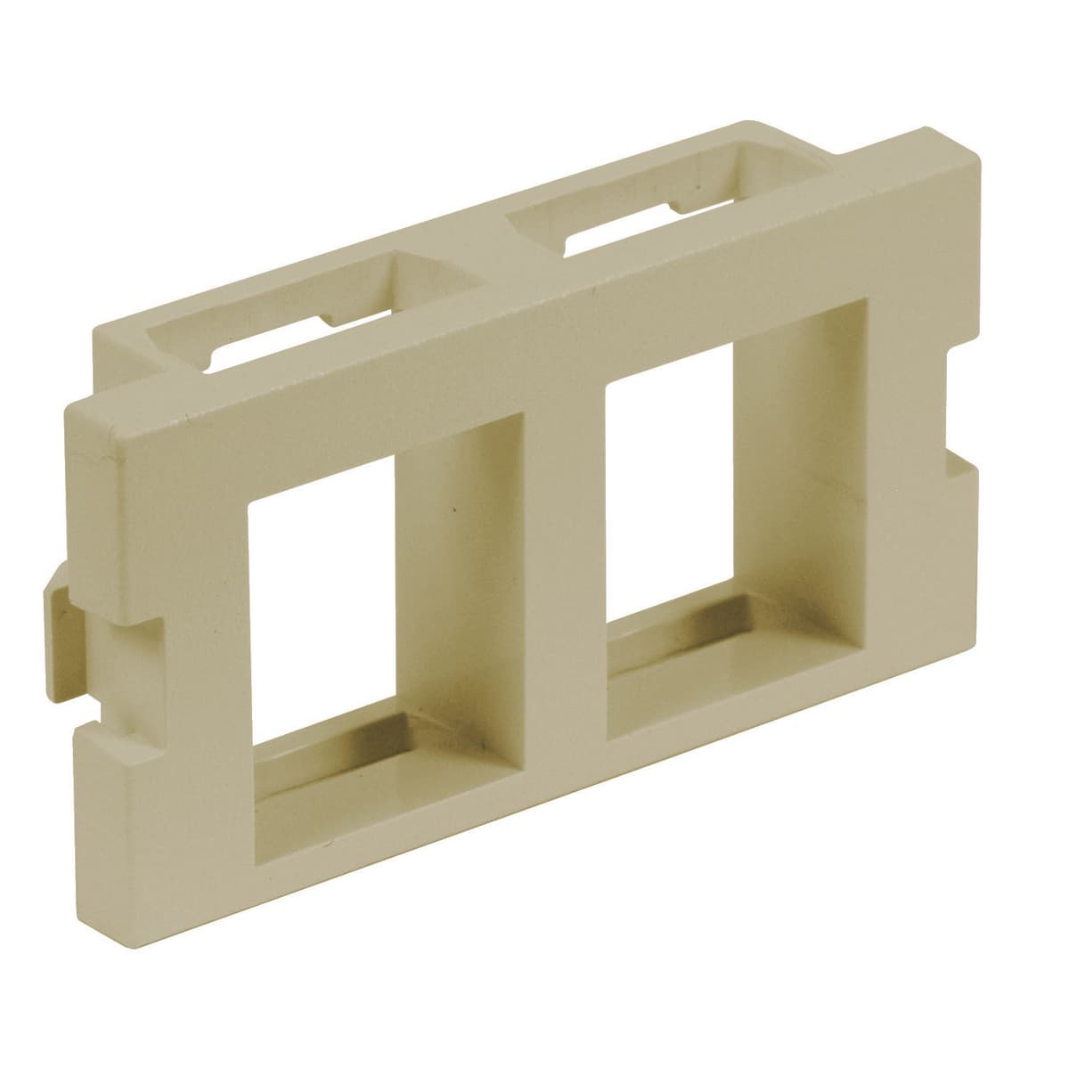 Hubbell IM2K1EI Audio/Video Unloaded Module, Keystone, 2-Port, Flat, 1 Unit, Electric Ivory ; 2-Port Keystone Module Hubbell IM2K1EI Audio/Video Unloaded Module, Keystone, 2-Port, Flat, 1 Unit, Electric Ivory ; 2-Port Keystone Module