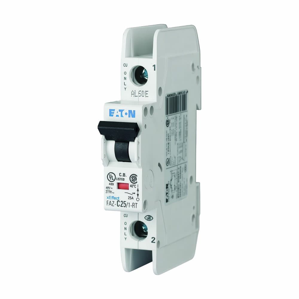 Eaton FAZ-B5/1-NA-L-SP Eaton FAZ branch protector,UL 489 Industrial miniature circuit breaker - supplementary protector,Single package,Low levels of inrush current are expected,5 A,10 kAIC,Single-pole,240/415 V,3-5X /n,1,50-60 Hz,Screw terminals,B Curve Eaton FAZ-B5/1-NA-L-SP Eaton FAZ branch protector,UL 489 Industrial miniature circuit breaker - supplementary protector,Single package,Low levels of inrush current are expected,5 A,10 kAIC,Single-pole,240/415 V,3-5X /n,1,50-60 Hz,Screw terminals,B Curve