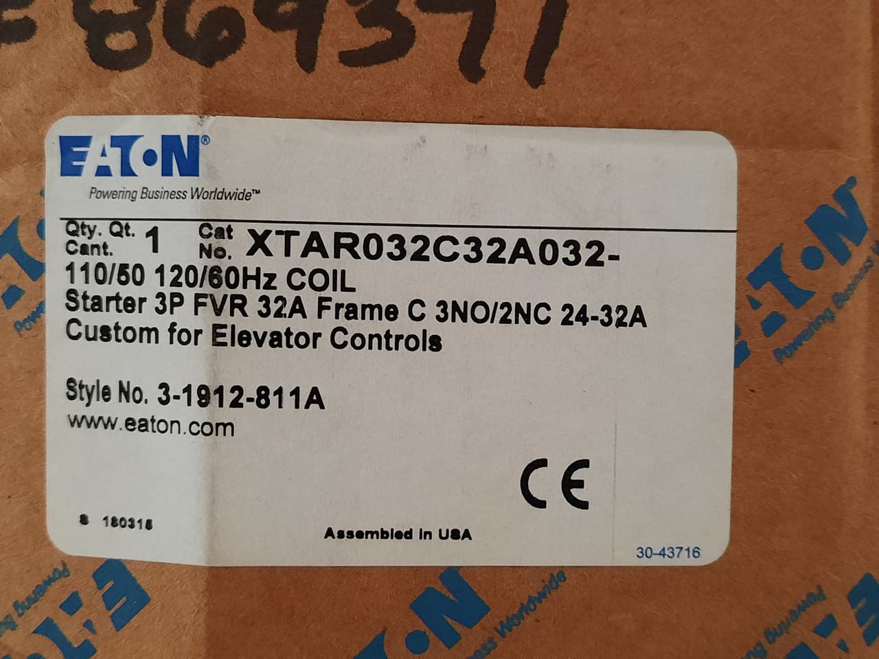 Eaton XTAR032C32A032 Eaton XTAR032C32A032 Reversing Starters 3P 32A 120V 50/60Hz C Frame 3NO 2NC Eaton XTAR032C32A032 Eaton XTAR032C32A032 Reversing Starters 3P 32A 120V 50/60Hz C Frame 3NO 2NC