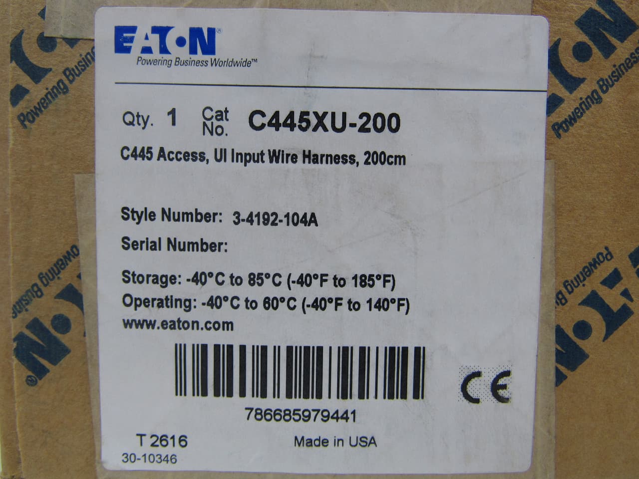 Eaton C445XU-200 C445XU-200 Eaton - C445 Access, UI Input Wire Harness, 200 cm Eaton C445XU-200 C445XU-200 Eaton - C445 Access, UI Input Wire Harness, 200 cm