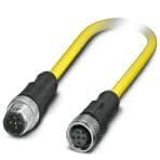Phoenix Contact 1417902 Sensor/actuator cable, 5-position, PVC, yellow, Plug straight M12, coding: A, on Socket straight M12, coding: A, cable length: 5 m Phoenix Contact 1417902 Sensor/actuator cable, 5-position, PVC, yellow, Plug straight M12, coding: A, on Socket straight M12, coding: A, cable length: 5 m