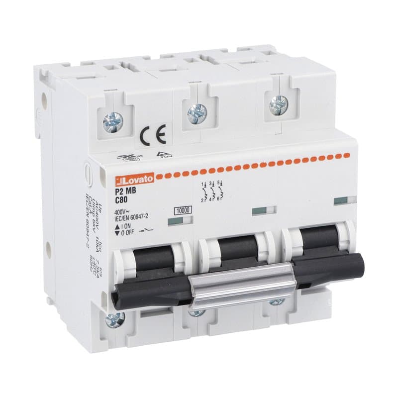 Lovato Electric P2MB3PC080 P2MB3PC080 Lovato - Miniature circuit breaker, 1P, 2P, 3P and 4P - 10kA, characteristic C, 80A Lovato Electric P2MB3PC080 P2MB3PC080 Lovato - Miniature circuit breaker, 1P, 2P, 3P and 4P - 10kA, characteristic C, 80A