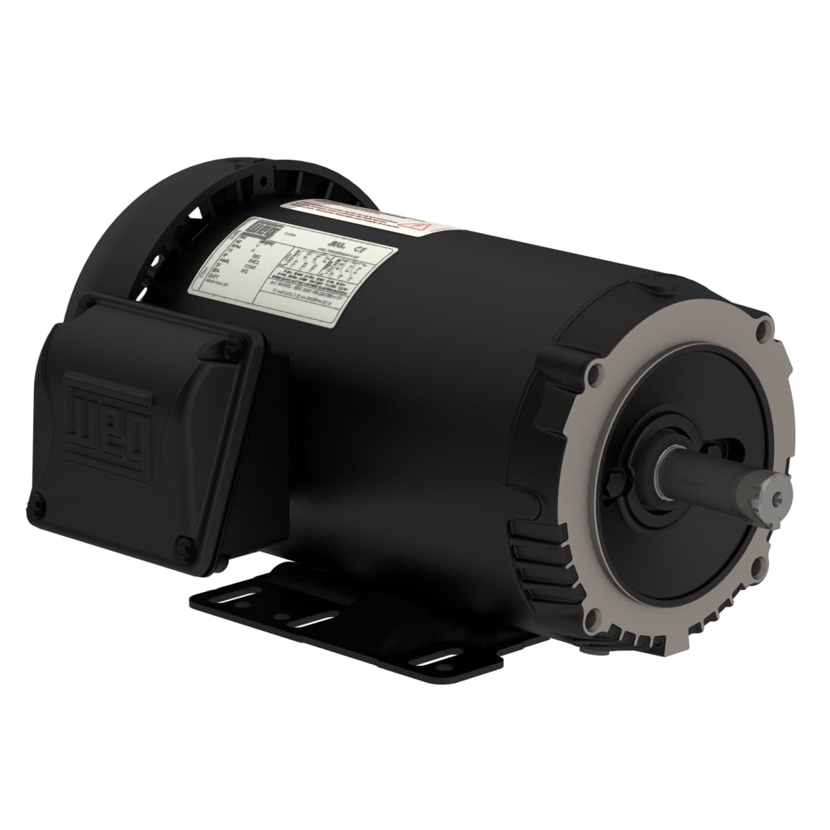 WEG 00118ET3E143TC-S Rolled Steel NEMA Premium Efficiency 1 HP 4P 143/5TC 3Ph 230/460//190-220/380-415 V 60 Hz IC411 - TEFC - Foot-mounted WEG 00118ET3E143TC-S Rolled Steel NEMA Premium Efficiency 1 HP 4P 143/5TC 3Ph 230/460//190-220/380-415 V 60 Hz IC411 - TEFC - Foot-mounted