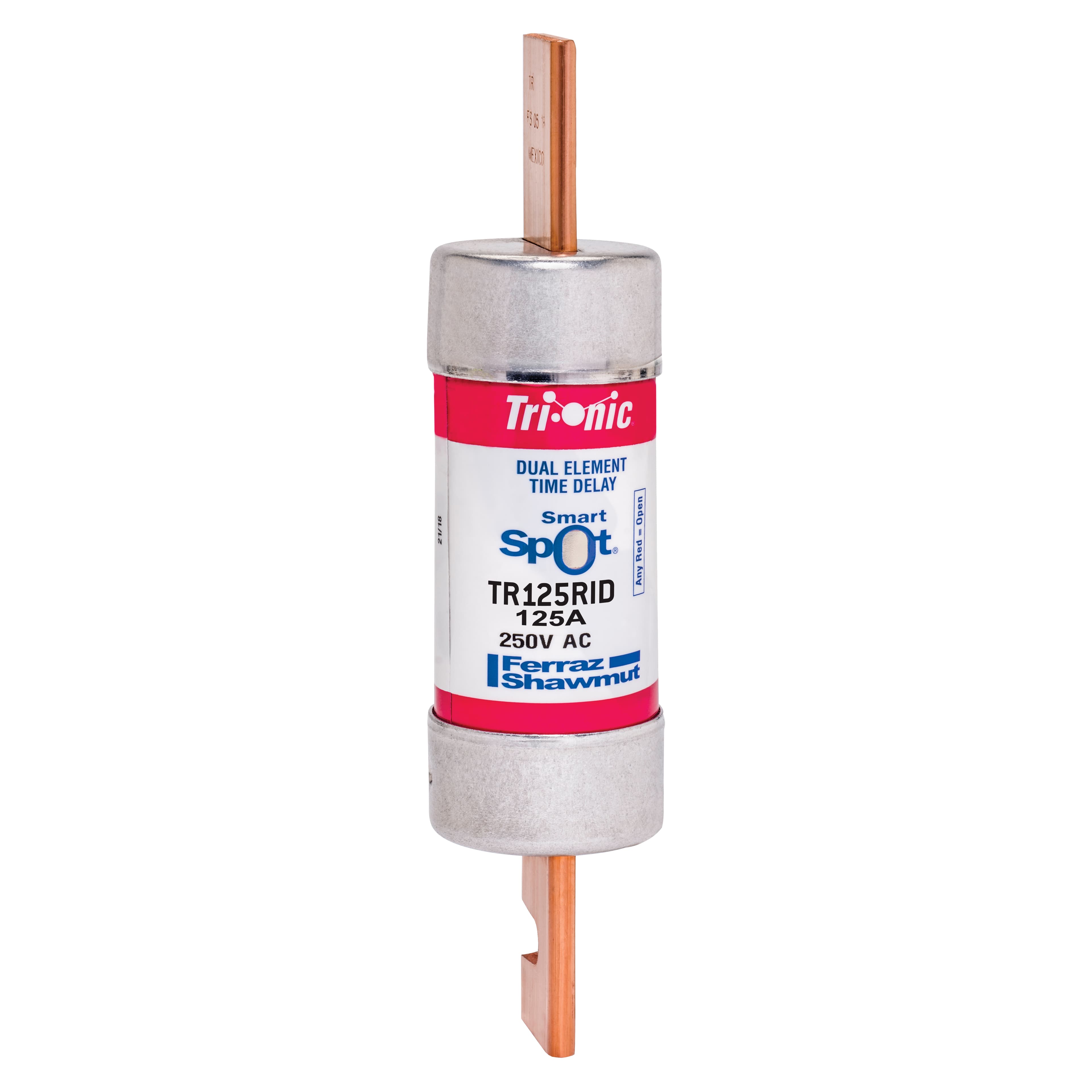 Mersen TR125RID TR125RID Mersen - Fuse TR-R - Class RK5 - Time-Delay 250VAC 250VDC 125A Blade SmartSpot® Tri-Onic® Mersen TR125RID TR125RID Mersen - Fuse TR-R - Class RK5 - Time-Delay 250VAC 250VDC 125A Blade SmartSpot® Tri-Onic®