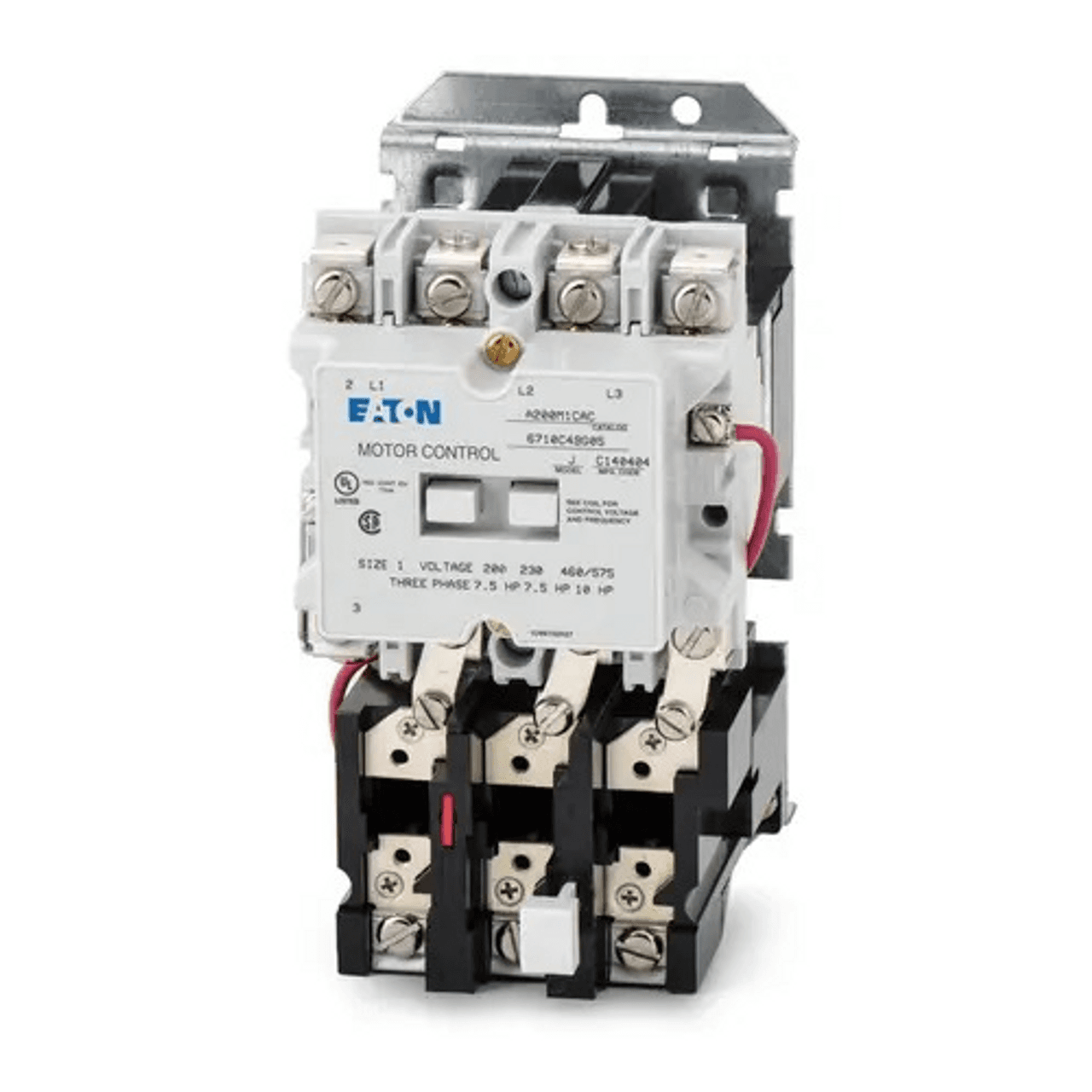 Eaton A200M1CAC A200M1CAC Eaton - Eaton Freedom NEMA motor control starter, Non-reversing starter, 120V/60 Hz or 110V/50 Hz coil voltage, 27A, Three-pole, Size 1, 2 hp at 115V, 7-1/2 hp at 208,240V, 10 hp at 480,600V, A200 series, Wired for Separate Control Eaton A200M1CAC A200M1CAC Eaton - Eaton Freedom NEMA motor control starter, Non-reversing starter, 120V/60 Hz or 110V/50 Hz coil voltage, 27A, Three-pole, Size 1, 2 hp at 115V, 7-1/2 hp at 208,240V, 10 hp at 480,600V, A200 series, Wired for Separate Control