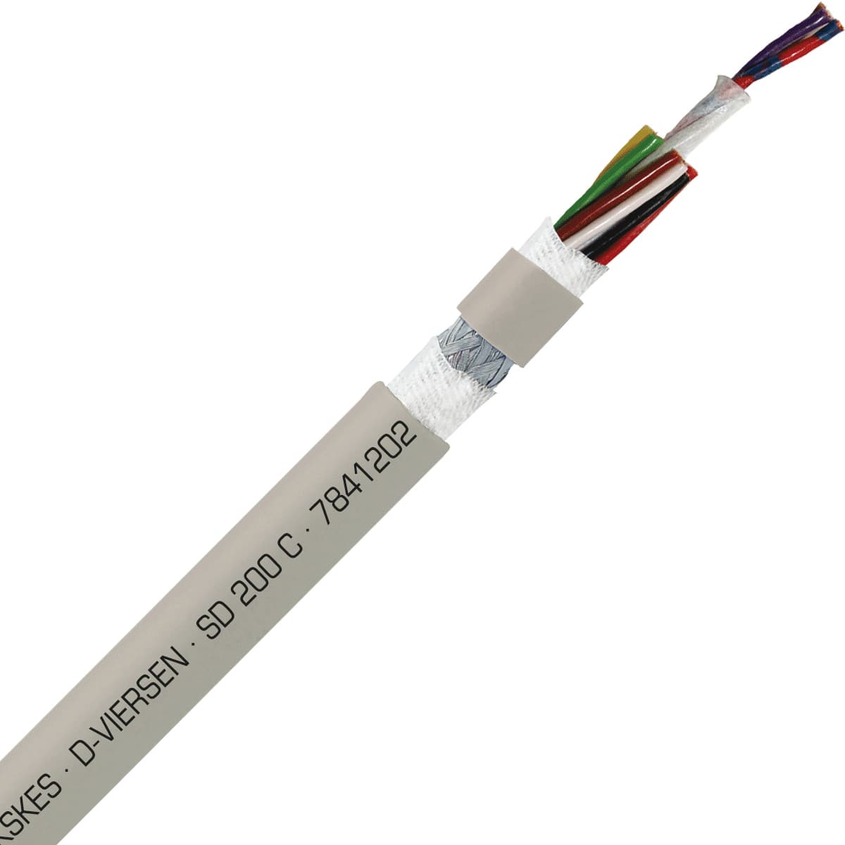 SAB 7841202 SD 200 C - 24 AWG/12c, shielded halogen free continuous flex oil resistant data cable, CE, RoHS SAB 7841202 SD 200 C - 24 AWG/12c, shielded halogen free continuous flex oil resistant data cable, CE, RoHS