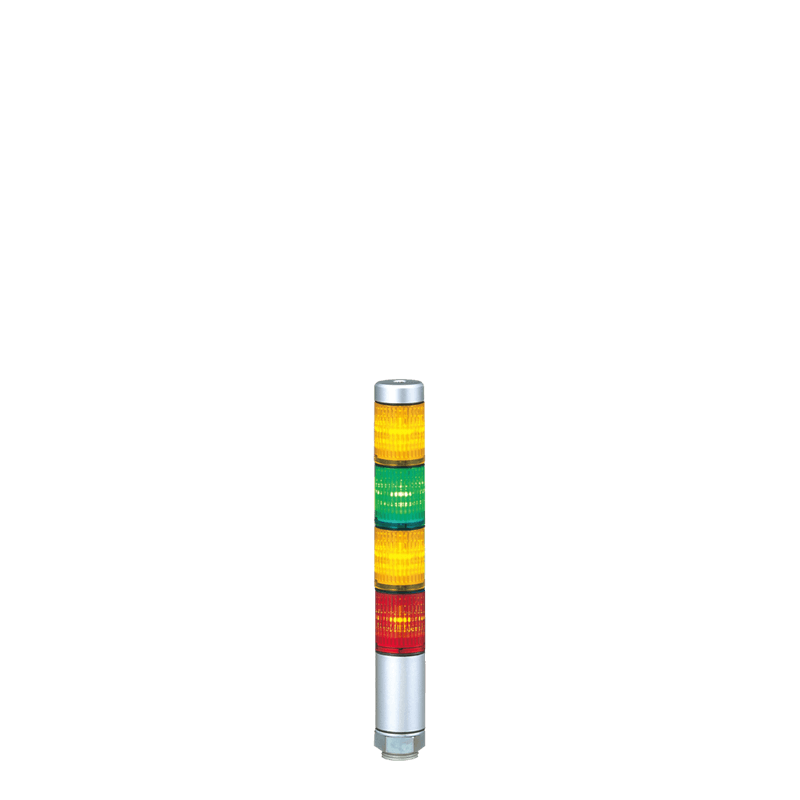 Patlite MPS-402-YGYR 30mm 4-Tier LED Signal Tower, 24V AC/DC, Direct Mount, Short Silver Body, LED: Amber, Green, Amber, Red Patlite MPS-402-YGYR 30mm 4-Tier LED Signal Tower, 24V AC/DC, Direct Mount, Short Silver Body, LED: Amber, Green, Amber, Red