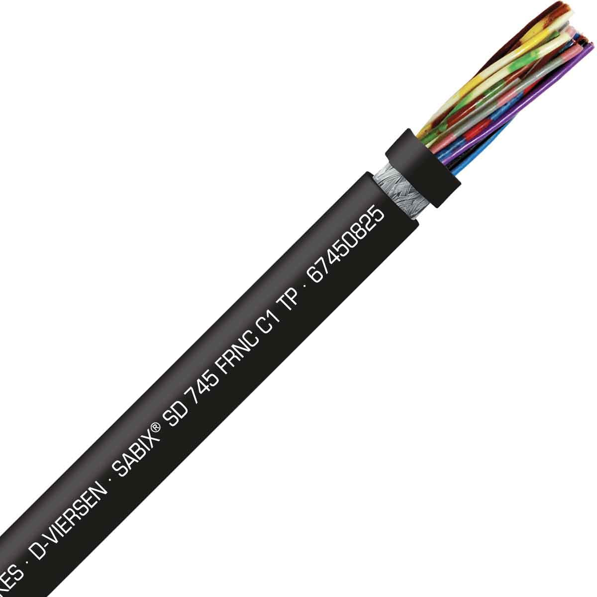 SAB 67450825 SABIX SD 745 C FRNC C1 TP - 24 AWG/8pr, shielded halogen-free flame retardant continuous flex data cable, CE, RoHS SAB 67450825 SABIX SD 745 C FRNC C1 TP - 24 AWG/8pr, shielded halogen-free flame retardant continuous flex data cable, CE, RoHS