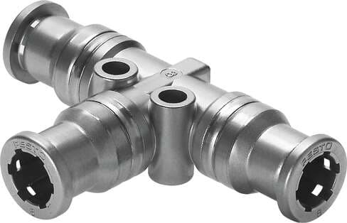 Festo 130668 push-in T-connector CRQST-4 Size: Standard, Nominal size: 2,1 mm, Assembly position: Any, Design: T-shaped, Container size: 1 Festo 130668 push-in T-connector CRQST-4 Size: Standard, Nominal size: 2,1 mm, Assembly position: Any, Design: T-shaped, Container size: 1