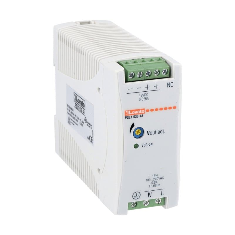 Lovato Electric PSL103048 PSL103048 Lovato - DIN rail switching power supply, single-phase. 48VDC, 0.625A/30W Lovato Electric PSL103048 PSL103048 Lovato - DIN rail switching power supply, single-phase. 48VDC, 0.625A/30W