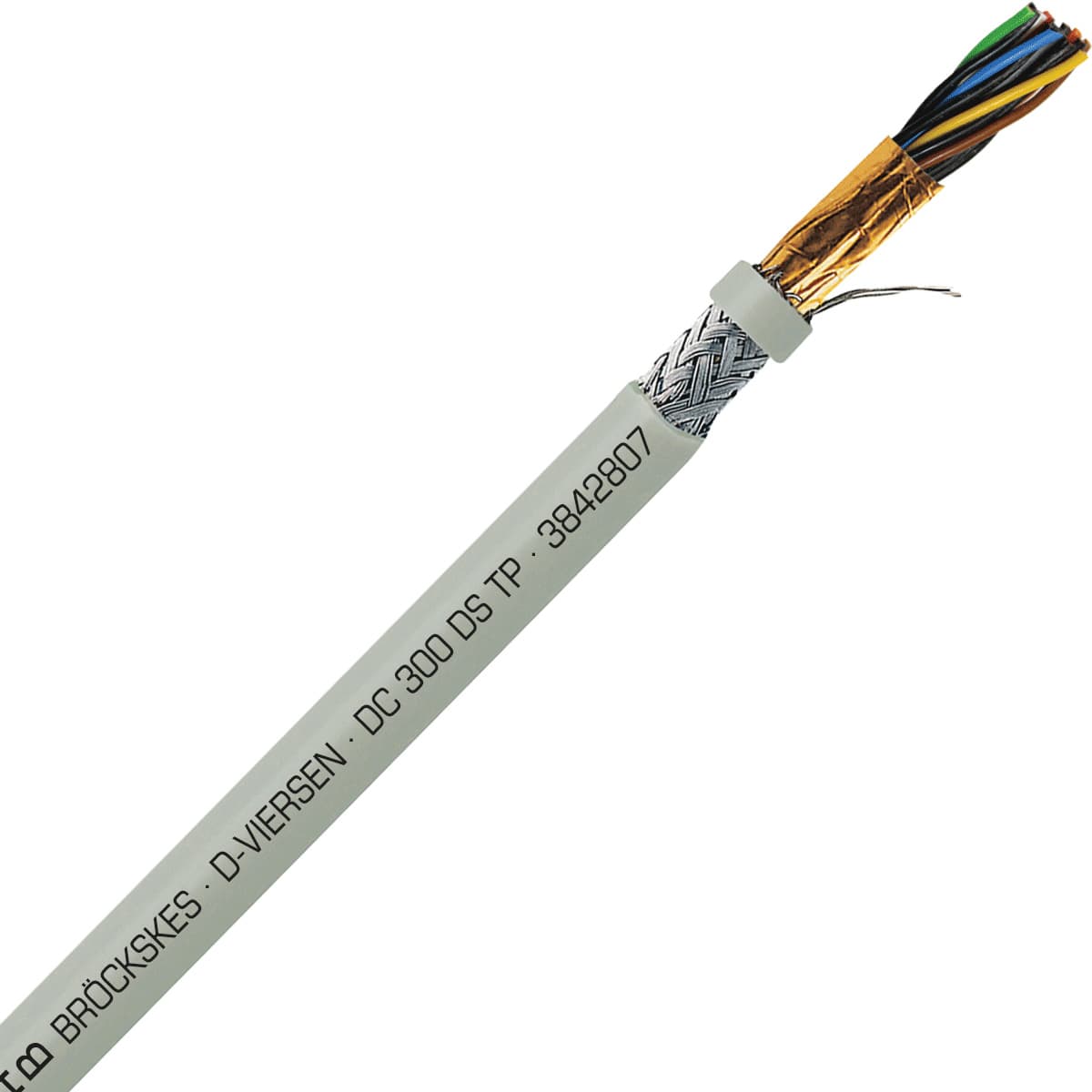 SAB 3842807 DC 300 DS TP- 28 AWG/7pr, multi-paired double shielded PVC signal and control cable, AWM SAB 3842807 DC 300 DS TP- 28 AWG/7pr, multi-paired double shielded PVC signal and control cable, AWM