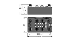 BLCEC-4M12MT-4IOL Part Image. Manufactured by Turck.
