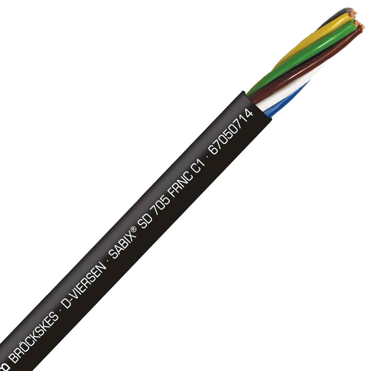 SAB 67050714 SABIX SD 705 FRNC C1 -26 AWG/7c, halogen-free flame retardant continuous flex data cable, CE, RoHS SAB 67050714 SABIX SD 705 FRNC C1 -26 AWG/7c, halogen-free flame retardant continuous flex data cable, CE, RoHS