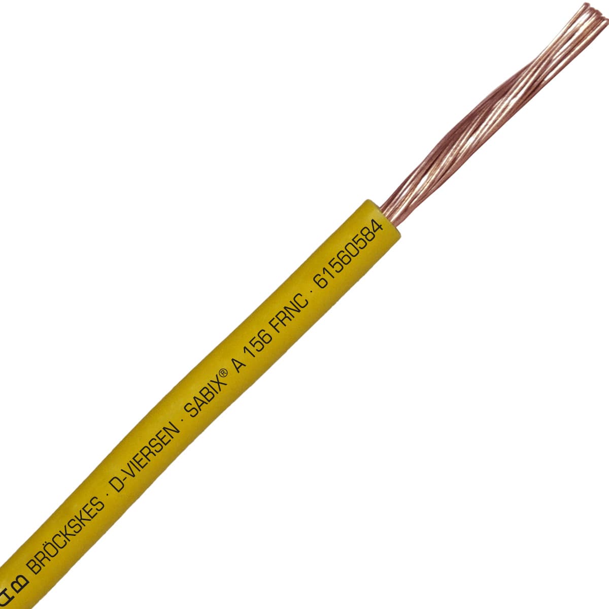 SAB 61560584 SABIX A 156 FRNC - 14 AWG/1c, flame retardant halogen-free 750V yellow hook-up wire, CE, RoHS SAB 61560584 SABIX A 156 FRNC - 14 AWG/1c, flame retardant halogen-free 750V yellow hook-up wire, CE, RoHS