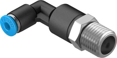 Festo 190662 push-in L-fitting, long QSLL-1/4-4 360° orientable, male thread with external hexagon. Size: Standard, Nominal size: 2,8 mm, Type of seal on screw-in stud: coating, Assembly position: Any, Container size: 10 Festo 190662 push-in L-fitting, long QSLL-1/4-4 360° orientable, male thread with external hexagon. Size: Standard, Nominal size: 2,8 mm, Type of seal on screw-in stud: coating, Assembly position: Any, Container size: 10