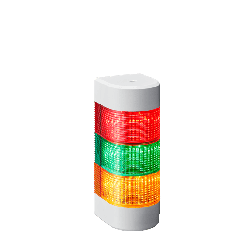 Patlite WME-302DFB-RGY 80mm profile 3-Tier wall mount LED signal tower, 24V DC, continuous, flashing, alarm, ivory body. LED mod: red, green, amber Patlite WME-302DFB-RGY 80mm profile 3-Tier wall mount LED signal tower, 24V DC, continuous, flashing, alarm, ivory body. LED mod: red, green, amber