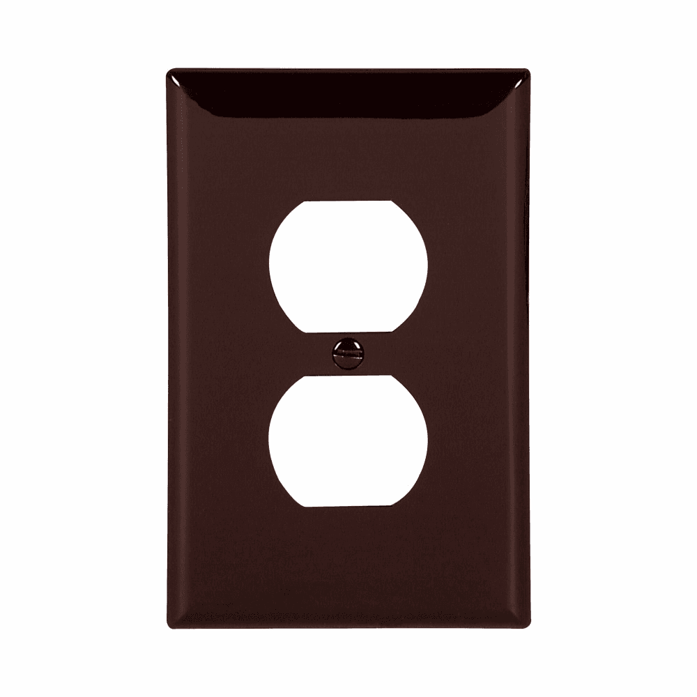 Eaton PJ8B PJ8B Eaton - Eaton Duplex receptacle wallplate, Brown, Duplex receptacle Cutout, Polycarbonate, Single- gang, Mid-size Eaton PJ8B PJ8B Eaton - Eaton Duplex receptacle wallplate, Brown, Duplex receptacle Cutout, Polycarbonate, Single- gang, Mid-size