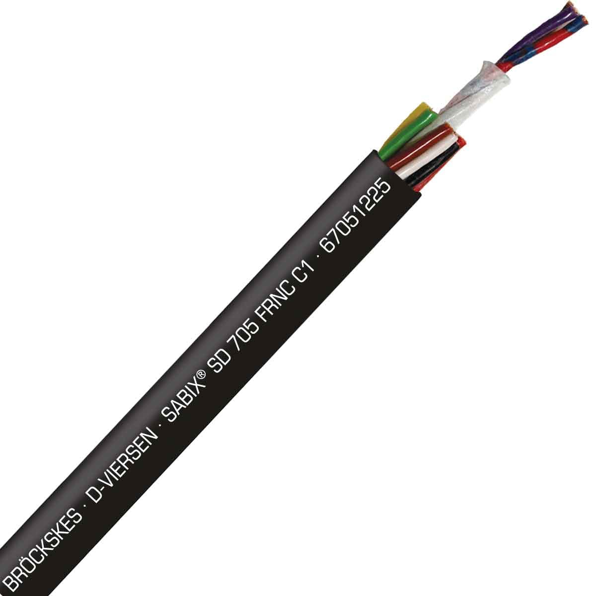 SAB 67051225 SABIX SD 705 FRNC C1 -24 AWG/12c, halogen-free flame retardant continuous flex data cable, CE, RoHS SAB 67051225 SABIX SD 705 FRNC C1 -24 AWG/12c, halogen-free flame retardant continuous flex data cable, CE, RoHS