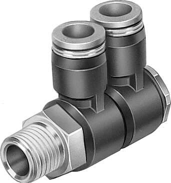 Festo 153214 multiple distributor QSLV2-1/8-8 2-fold, 360° orientable. Size: Standard, Nominal size: 4,2 mm, Type of seal on screw-in stud: coating, Assembly position: Any, Design structure: Push/pull principle Festo 153214 multiple distributor QSLV2-1/8-8 2-fold, 360° orientable. Size: Standard, Nominal size: 4,2 mm, Type of seal on screw-in stud: coating, Assembly position: Any, Design structure: Push/pull principle