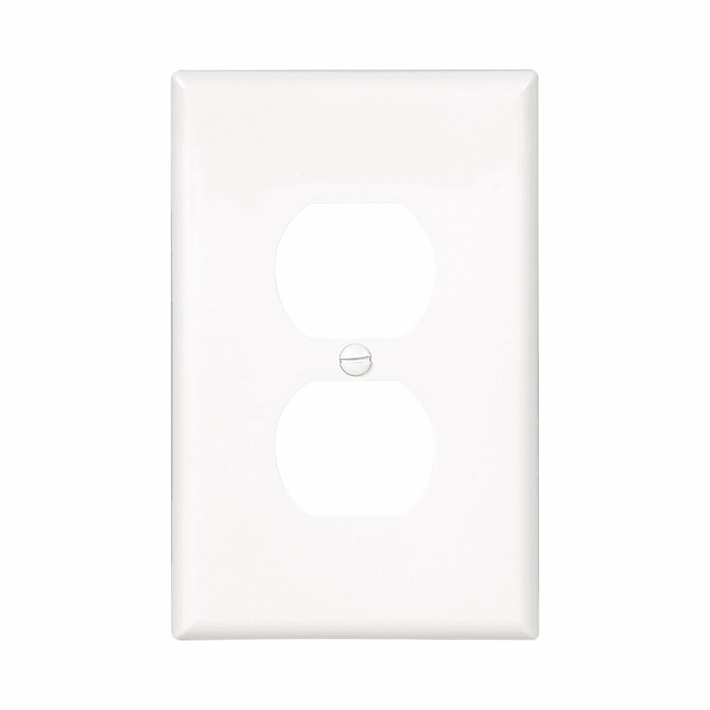 Eaton PJ8W PJ8W Eaton - Eaton Duplex receptacle wallplate, White, Duplex receptacle Cutout, Polycarbonate, Single- gang, Mid-size Eaton PJ8W PJ8W Eaton - Eaton Duplex receptacle wallplate, White, Duplex receptacle Cutout, Polycarbonate, Single- gang, Mid-size