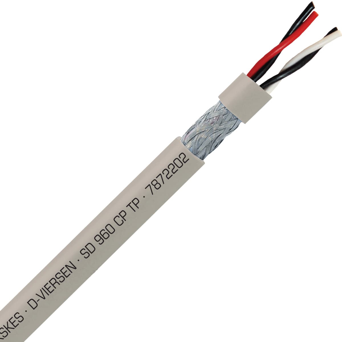 SAB 7872202 SD 960 CP TP - 22 AWG/2pr, shielded oil resistant continuous flex paired data cable, UL, CSA, CE, RoHS SAB 7872202 SD 960 CP TP - 22 AWG/2pr, shielded oil resistant continuous flex paired data cable, UL, CSA, CE, RoHS