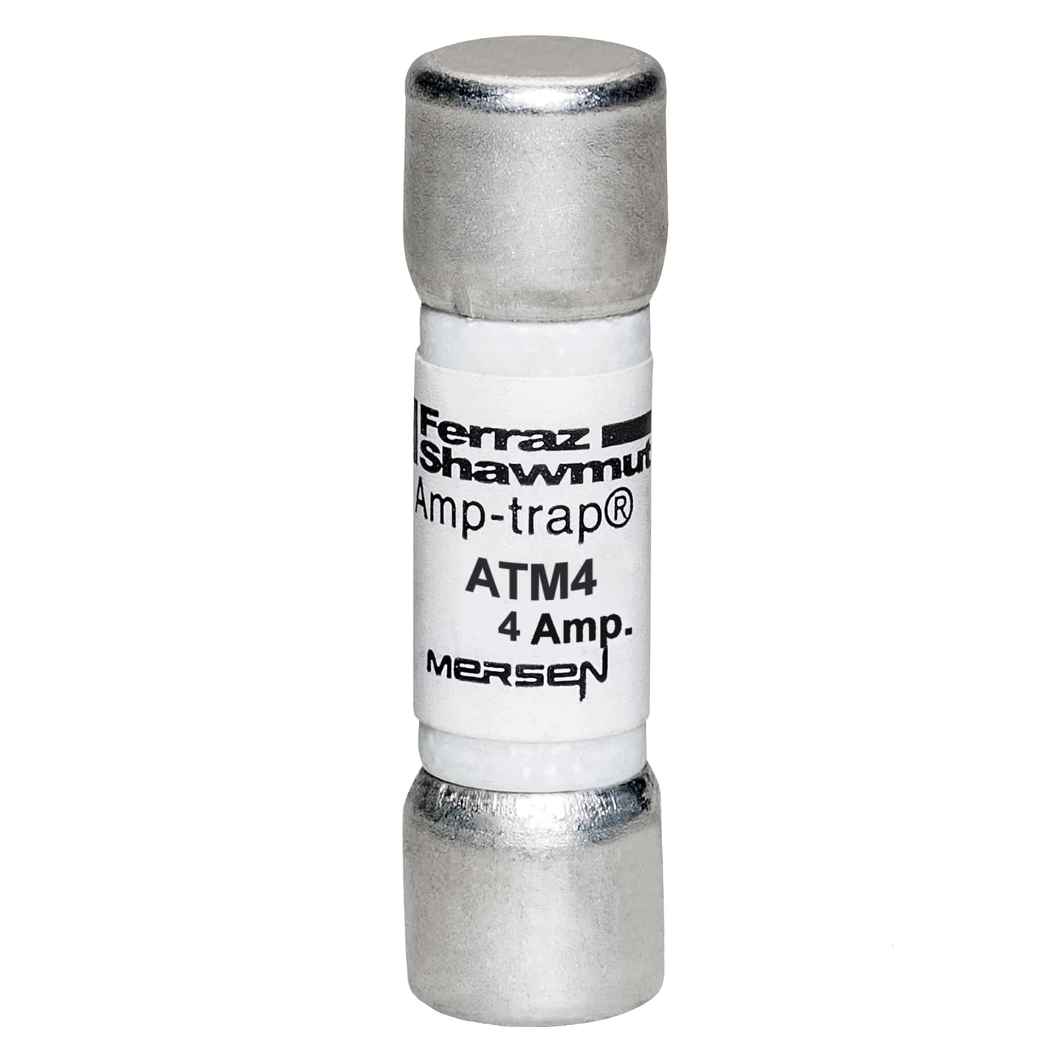Mersen ATM4 ATM4 Mersen - Fuse ATM - Midget - Fast-Acting 600VAC 600VDC 4A Ferrule Amp-Trap® Mersen ATM4 ATM4 Mersen - Fuse ATM - Midget - Fast-Acting 600VAC 600VDC 4A Ferrule Amp-Trap®