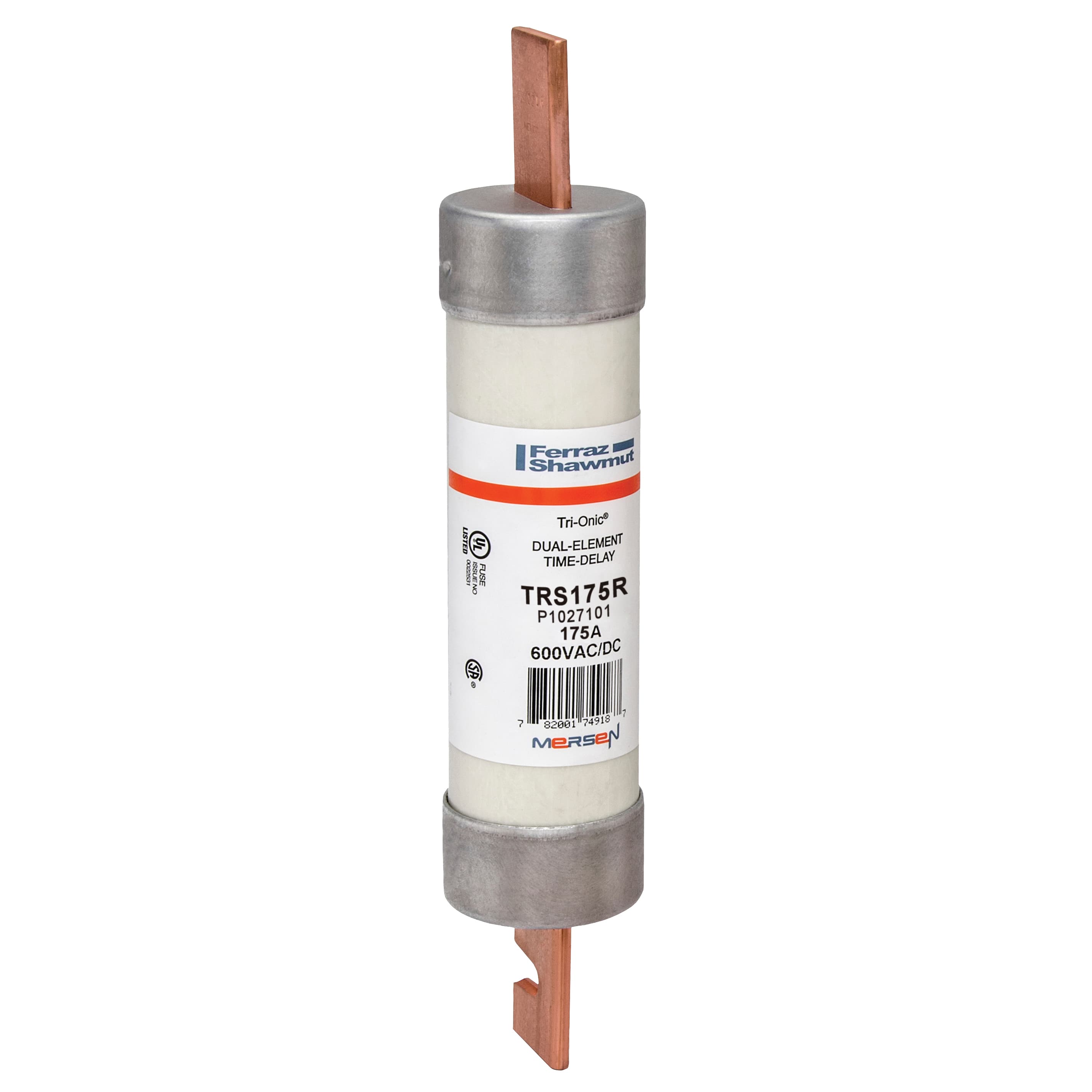 Mersen TRS175R TRS175R Mersen - Fuse TRS-R - Class RK5 - Time-Delay 600VAC 600VDC 175A Blade Tri-Onic® Mersen TRS175R TRS175R Mersen - Fuse TRS-R - Class RK5 - Time-Delay 600VAC 600VDC 175A Blade Tri-Onic®
