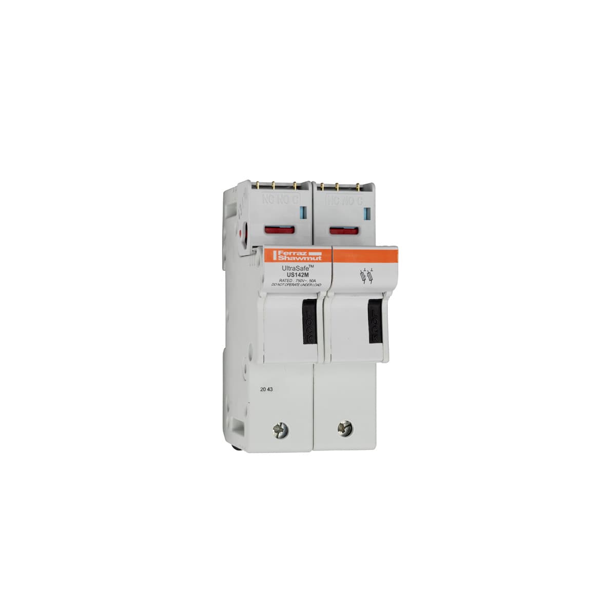 Mersen J331139 J331139 Mersen - Fuse Holder UltraSafe™ 800VAC 1000VDC UL Fuse size 14x51 2-Pole Microswitch Pressure Plate IP20 Mersen J331139 J331139 Mersen - Fuse Holder UltraSafe™ 800VAC 1000VDC UL Fuse size 14x51 2-Pole Microswitch Pressure Plate IP20