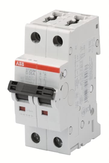 ABB Control ST202M-C1.6 Supplementary Curcuit Protector, 2 pole, 1.6 Amp, 277 VAC, C Curve, UL 1077 ABB Control ST202M-C1.6 Supplementary Curcuit Protector, 2 pole, 1.6 Amp, 277 VAC, C Curve, UL 1077