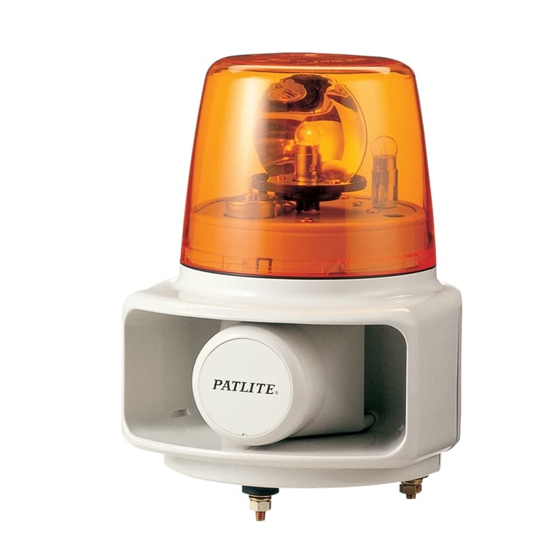 Patlite RT-24E-Y-FC015 Combination Alarm with 162mm Revolving Light, 32 Pre-programmed Alarms, 24V DC, Amber Globe Patlite RT-24E-Y-FC015 Combination Alarm with 162mm Revolving Light, 32 Pre-programmed Alarms, 24V DC, Amber Globe