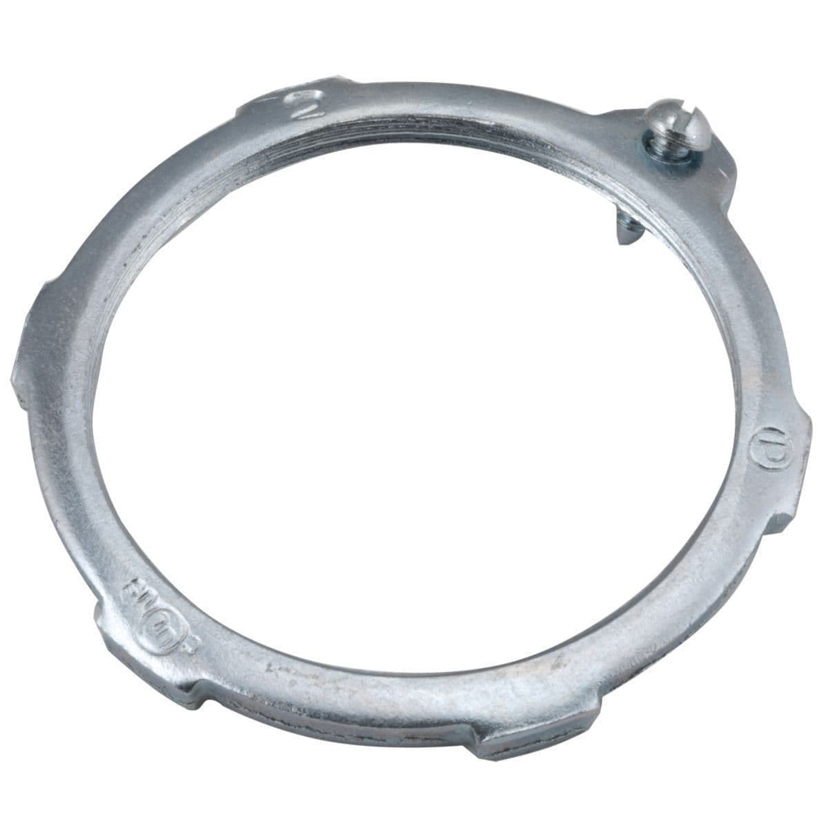 Hubbell 1252 3 in. Rigid/IMC Bonding Locknut ; All steel construction ensures mechanical protection for the raceway ; Zinc-electroplated for added corrosion protection ; UL and CSA Listed ; Available in trade sizes 1/2 in. through 4 in. ; Secure threaded Rigid/IMC co Hubbell 1252 3 in. Rigid/IMC Bonding Locknut ; All steel construction ensures mechanical protection for the raceway ; Zinc-electroplated for added corrosion protection ; UL and CSA Listed ; Available in trade sizes 1/2 in. through 4 in. ; Secure threaded Rigid/IMC co