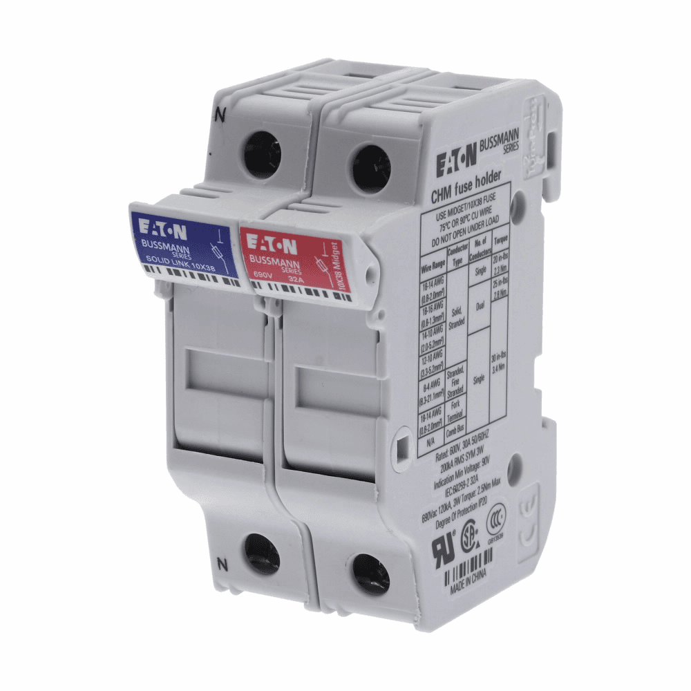 Cooper Bussmann CHM1DNU CHM1DNU Cooper Bussmann - Eaton Bussmann series CHM modular fuse holder, 600V (UL), 690V (IEC), 30A (UL), 32A (IEC), 200 kAIC, Modular fuse holder, Single-pole - CHM1DNU Cooper Bussmann CHM1DNU CHM1DNU Cooper Bussmann - Eaton Bussmann series CHM modular fuse holder, 600V (UL), 690V (IEC), 30A (UL), 32A (IEC), 200 kAIC, Modular fuse holder, Single-pole - CHM1DNU