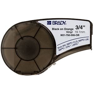 Brady Corp M21-750-595-OR M21-750-595-OR ; CART BMP 21 B595 BLACK/ORN HF Brady Corp M21-750-595-OR M21-750-595-OR ; CART BMP 21 B595 BLACK/ORN HF