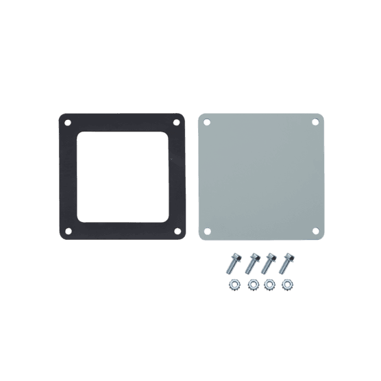 Hoffman F22WP Closure Plate, 2.50x2.50, Gray, Steel Hoffman F22WP Closure Plate, 2.50x2.50, Gray, Steel