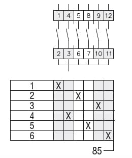 Lovato Electric GX1685O GX1685O Lovato - Rotary cam switch GX series, multi-step 1-2-3-4-5-6, 1 pole 16A, for rear mounting with black handle, front plate 48X48mm Lovato Electric GX1685O GX1685O Lovato - Rotary cam switch GX series, multi-step 1-2-3-4-5-6, 1 pole 16A, for rear mounting with black handle, front plate 48X48mm